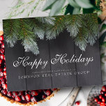 kerstpine-boom Prettige feestdagen groet Briefkaart<br><div class="desc">Uw zakelijke logo kan hier worden toegevoegd: http://www.zazzle.com/selectpartysupplies</div>