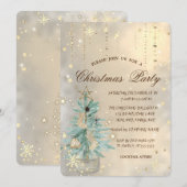 kerstpine-boom, Star, Snowflakes kerst Kaart (Voorkant / Achterkant)