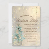 kerstpine-boom, Star, Snowflakes kerst Kaart (Voorkant)