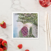 Kerstpine Cone en Bow Party Servet (Insitu)