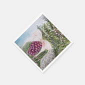 Kerstpine Cone en Bow Party Servet (Hoek)