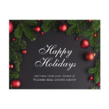 kerstpine cones Branch Rustic Greeting