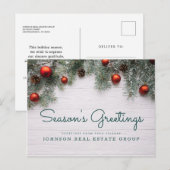 kerstpine Cones Business Season's groeten Briefkaart (Voorkant / Achterkant)