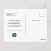 kerstpine Cones Business Season's groeten Briefkaart (Achterkant)