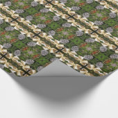 Kerstpine Cones Ribbon Kaleidoscopisch Patroon Cadeaupapier (Hoek)