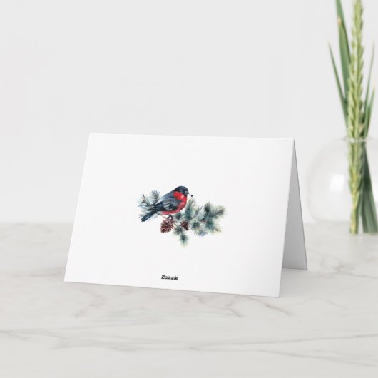 Kerstpine Cones Rustic Greeting Feestdagen Kaart (Achterkant)