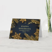 Kerstpine Cones Rustic Greeting Feestdagen Kaart (Voorkant)