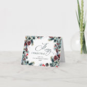 Kerstpine Cones Rustic Greeting Feestdagen Kaart (Voorkant)