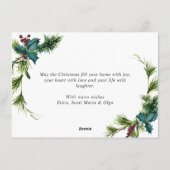 Kerstpine Cones Rustic Greeting Feestdagenkaart (Achterkant)