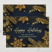 Kerstpine Cones Rustic Greeting Feestdagenkaart (Voorkant / Achterkant)