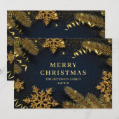 Kerstpine Cones Rustic Greeting Feestdagenkaart (Voorkant / Achterkant)