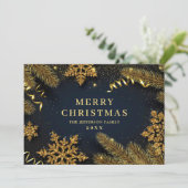 Kerstpine Cones Rustic Greeting Feestdagenkaart (Staand voorkant)