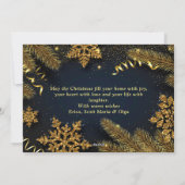 Kerstpine Cones Rustic Greeting Feestdagenkaart (Achterkant)