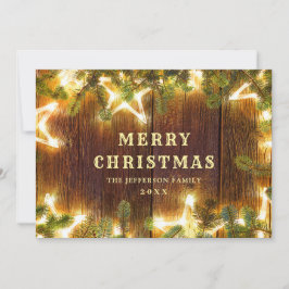 Kerstpine Cones Rustic Greeting Feestdagenkaart