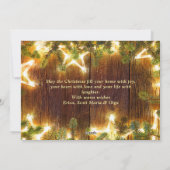 Kerstpine Cones Rustic Greeting Feestdagenkaart (Achterkant)