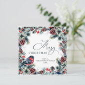 Kerstpine Cones Rustic Greeting Feestdagenkaart (Staand voorkant)