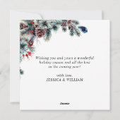 Kerstpine Cones Rustic Greeting Feestdagenkaart (Achterkant)