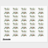 Kerstpine Conifer Forest Festive Evergreen Vierkante Sticker (Vel)