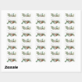 Kerstpine Conifer Forest Festive Evergreen Vierkante Sticker (Vel)
