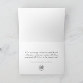 Kerstpine Golden Balls Corporate Greep Feestdagen Kaart (Binnen)