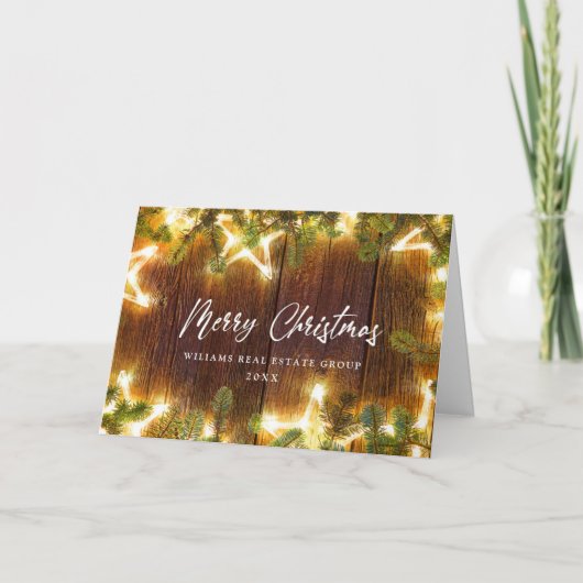 Kerstpine is een zakelijke roest feestdagen kaart (Voorkant)