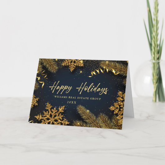 Kerstpine is een zakelijke roest feestdagen kaart (Voorkant)