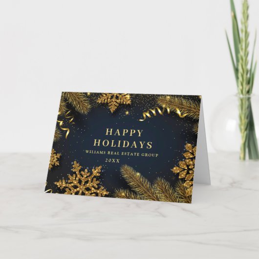 Kerstpine is een zakelijke roest feestdagen kaart (Voorkant)