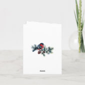 Kerstpine is een zakelijke roest feestdagen kaart (Achterkant)