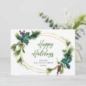 Kerstpine is een zakelijke roest feestdagenkaart (Staand voorkant)