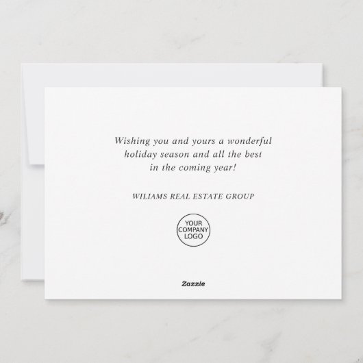 Kerstpine is een zakelijke roest feestdagenkaart (Achterkant)