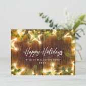 Kerstpine is een zakelijke roest feestdagenkaart (Staand voorkant)