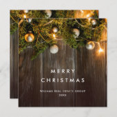 Kerstpine is een zakelijke roest feestdagenkaart (Voorkant / Achterkant)