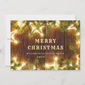 Kerstpine is een zakelijke roest feestdagenkaart (Voorkant)