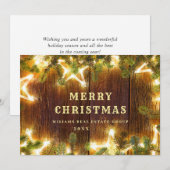 Kerstpine is een zakelijke roest feestdagenkaart (Voorkant / Achterkant)