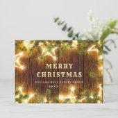 Kerstpine is een zakelijke roest feestdagenkaart (Staand voorkant)