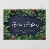 Kerstpine is een zakelijke roest feestdagenkaart (Voorkant)