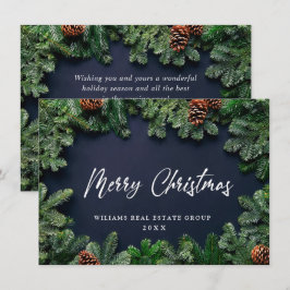 Kerstpine is een zakelijke roest feestdagenkaart