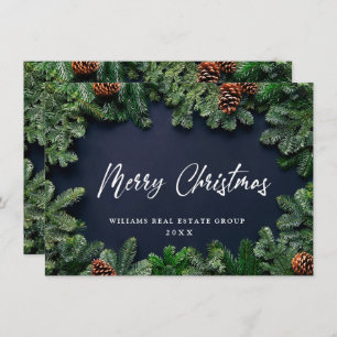 Kerstpine is een zakelijke roest feestdagenkaart