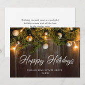 Kerstpine is een zakelijke roest feestdagenkaart (Voorkant / Achterkant)