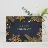 Kerstpine is een zakelijke roest feestdagenkaart (Staand voorkant)