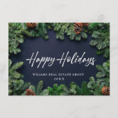 Kerstpine is een zakelijke roest feestdagenkaart (Voorkant)