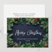 Kerstpine is een zakelijke roest feestdagenkaart (Voorkant / Achterkant)