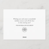 Kerstpine is een zakelijke roest feestdagenkaart (Achterkant)