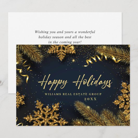 Kerstpine is een zakelijke roest feestdagenkaart (Voorkant / Achterkant)