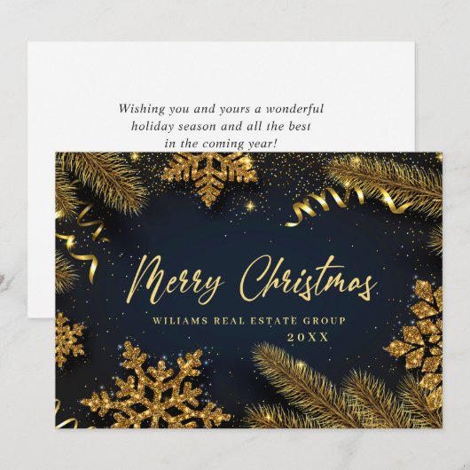 Kerstpine is een zakelijke roest feestdagenkaart (Voorkant / Achterkant)