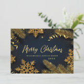 Kerstpine is een zakelijke roest feestdagenkaart (Staand voorkant)