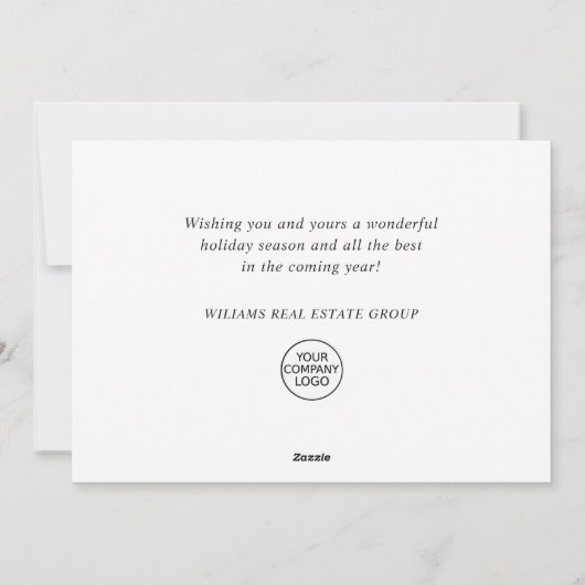 Kerstpine is een zakelijke roest feestdagenkaart (Achterkant)