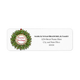 Kerstpine naald met adembenemende ademhaling etiket