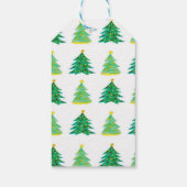 Kerstpine-patroon Cadeaulabel (Achterkant)