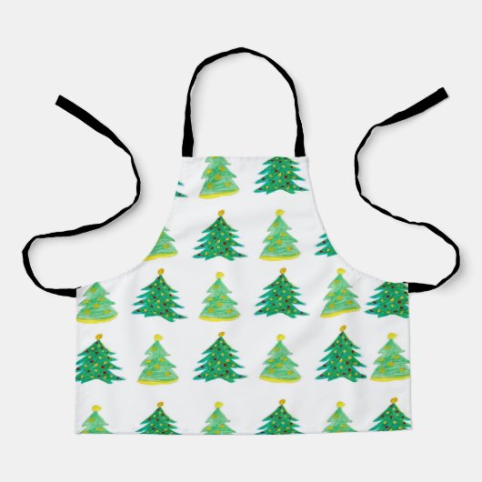 Kerstpine-patroon Schort (Voorkant)